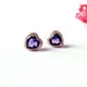 thumbnail image 3 of Juego de joyas de cristal - Juego de aretes colgantes de cristal de circonita cúbica en forma de corazón para damas de honor de boda, juego de 4 piezas JAMW Sencillez, 3 of 5