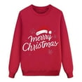 thumbnail image 6 of Linfrsh Family Pajamas Matching Sets Christmas Family Matching Sweatshirt Long Sleeve Cartoon Print Blouse Shirts Trendy O-Neck Xmas Ugly Shirt for Family Red,2XL, 6 of 7