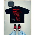 thumbnail image 4 of Camiseta Harajuku Y2K para hombre, estilo hip hop, con estampado gráfico Glock We Trust, cuello redondo, de algodón, de gran tamaño, estilo gótico, manga corta, 4 of 4