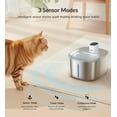 thumbnail image 2 of Wireless Cat Water Fountain Stainless Steel, 135floz/4L Battery Operated Automatic Pet Fountain, Cordless Cat Water Dispenser Pet Drinking Water Fountain for Multicat Cats Dog Outdoor, 2 of 9