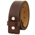 thumbnail image 3 of Falari Replacement Genuine Leather Belt Strap Without Buckle Snap on Strap 1.5" Wide 8005, 3 of 6
