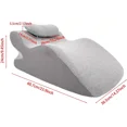thumbnail image 2 of ColourTree Light Grey Adult Ergonomic Memory Foam Bed Triangle Wedge Pillow Headboard with Face Down Massage Prone Pillow Function for Reading, with Washable Cover, 2 of 7