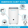 thumbnail image 2 of Emerson Quiet Kool 40-Pint Dehumidifier, 2 of 12