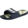FILA Men's Massaggio Slippers Casual Slide Sandals (7, Fila Navy, White, Fila Red)