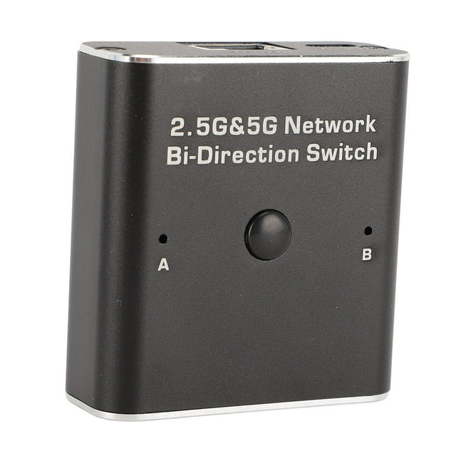 2.5g 5 g de interruptor de rojo, 1 en 2 Aleación de Aluminio 2 Puerto RJ45 Interruptor Mecánnico 2.5G 5G Switch de Bidireccional de Red Para La Computeradora
