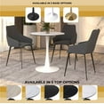 thumbnail image 5 of LeisureMod Bristol 27" Round Dining Table with MDF Wood Top and White Steel Pedestal Base for Kitchen and Living Room in Marbled White, 5 of 10