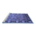 thumbnail image 2 of Ahgly Company Machine Washable Indoor Rectangle Oriental Blue Traditional Area Rugs, 6' x 9', 2 of 4