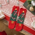 thumbnail image 2 of Women's Christmas Fuzzy Sock, Holiday Xmas, Novelty Colorful Patterns, 2 of 2