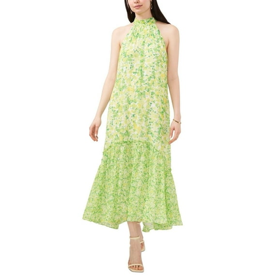 Vince Camuto Women's Sleeveless High Neck Dress Green Size XXS MSRP $129