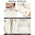 thumbnail image 6 of WenVen Women's Winter Jacket Puffer Coat Windrproof Warm Zipper Outerwear Beige XL, 6 of 8