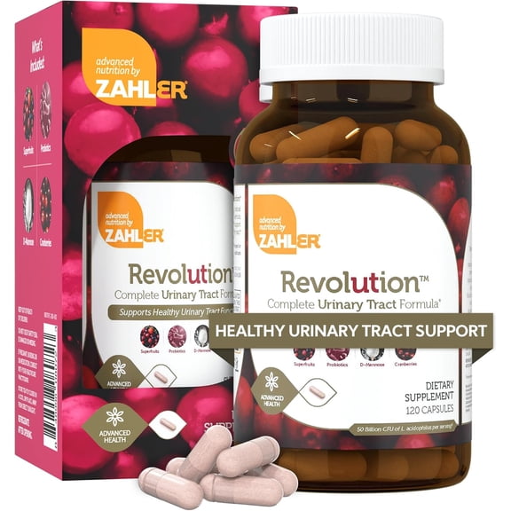 Zahler - UTI Revolution Complete Urinary Tract Formula - 120 Vegetarian Capsules
