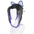 thumbnail image 3 of Disfraz de Cosplay de Anime Demon Slayer Kimetsu No Yaiba Kochou Shinobu, conjunto de peluca, uniforme tipo kimono, disfraces de Halloween para adultos y niños, 3 of 5