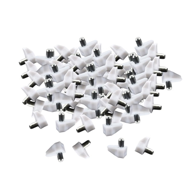 100 Piezas de Alfileres de Estante Sunnimix Soportes de Estante para armario blanco