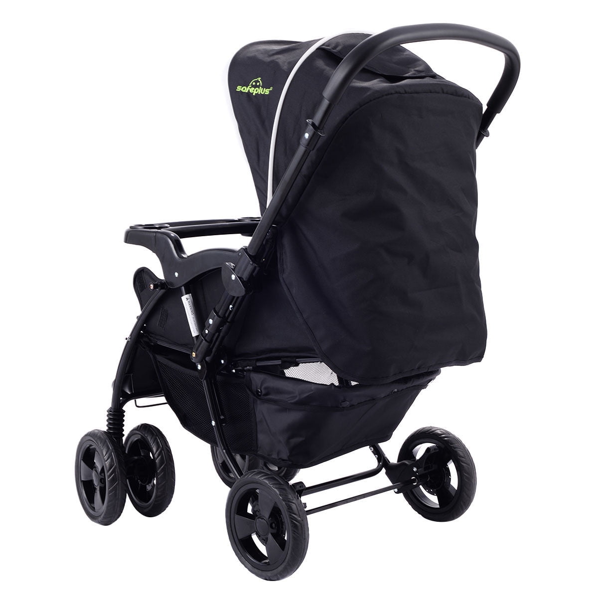 two way foldable baby kids travel stroller newborn infant pushchair buggy black