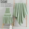 thumbnail image 3 of Jessy Home 8 Piece Towel Set Oversized Soft Cozy Towels 600 GSM Pale Green Plush Towel Set, 3 of 8