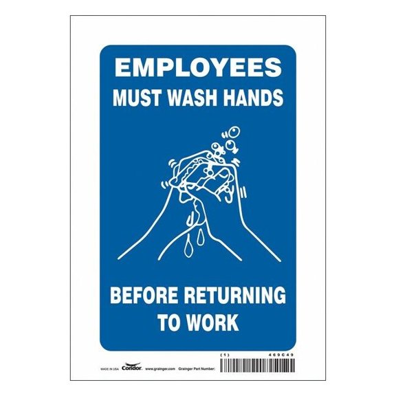 Condor Safety Sign,10 in x 7 in,Vinyl 469C49