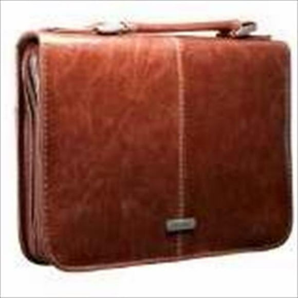 Christian Art Gifts  Bible Cover Classic Luxleather Faith Medium Brown