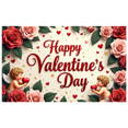 thumbnail image 1 of Valentine's Day Gnomes Backdrop Background with Rose Decorations Love Party Props Photography Supplies Banner for Romantic Celebration, 1 of 4