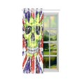 thumbnail image 2 of MKHERT England Flag Skull Blackout Window Curtain Drapes Bedroom Living Room Kitchen Curtains 52x84 inch, 2 of 3