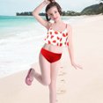 thumbnail image 2 of Fesfesfes Children Girls Swimwear Kids Ruched Strap Swimsuit Leopard Print Slanted Shoulder Swimwear Swimdress Two-Pieces Bathing Suits, 2 of 5