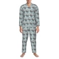 thumbnail image 3 of Fotbe Sea Otter Pijama de Hombre con Estampado de Manga Larga, Conjunto de 2 Piezas, Ropa de Dormir Suave y Cómoda con Bolsillos-Medium, 3 of 7
