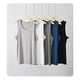 thumbnail image 3 of Camisetas sin mangas ajustadas para hombre, paquete de 2 L, azul marino, 3 of 5
