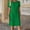 A513 Green, variant on Women's Casual Short Sleeve Midi Dress Round Neck Textured Fabric A-Line Silhouette with Pockets Lightweight Breathable Work Office Daily Wear Sheath Dress