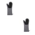 thumbnail image 4 of Yuarrent Guante para hornear, manoplas para horno, suministros para hornear, accesorios para el hogar resistentes al calor, Protector de manos, Izquierda/Gris 2piezas, 4 of 6