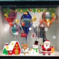 thumbnail image 4 of Pegatinas navideñas para ventana, adorno de Papá Noel, Pvc, muñeco de nieve, alce, carteles, pasta para ventana, decoración de Año Nuevo 2024, 4 of 4