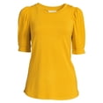 thumbnail image 5 of Time and Tru Women's Sheared Shoulder Top, 5 of 5