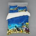thumbnail image 2 of Ambesonne Fish Bedding Set 3 Pcs, Ocean Animals, Twin XL, Multicolor, 2 of 3