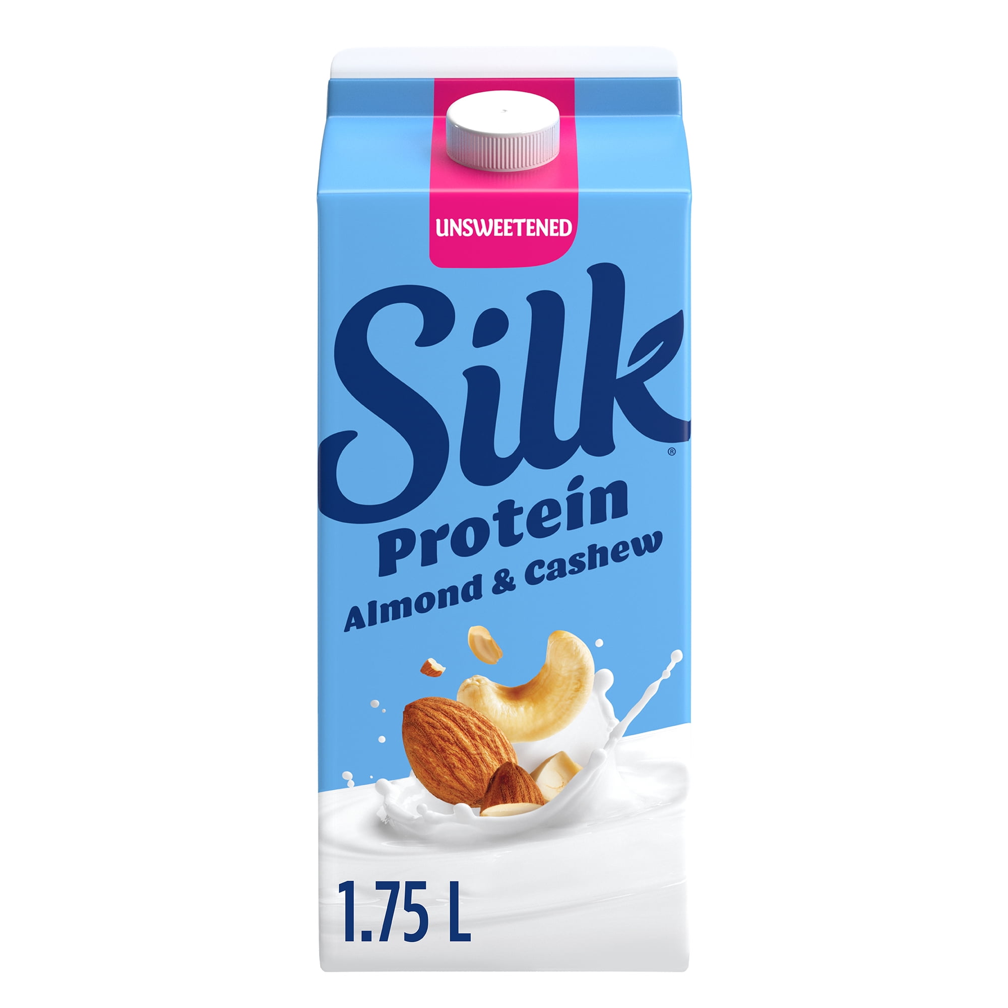 Silk Protein Almond & Cashew Milk Alternative, Unsweetened, Dairy Free of protein