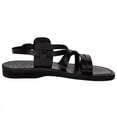 thumbnail image 6 of Holy Land Market Men/Women Biblical Jesus Leather Sandals/Slides From Jerusalem (Black Style II) (14-14.5 Women/11-11.5 Men), 6 of 7
