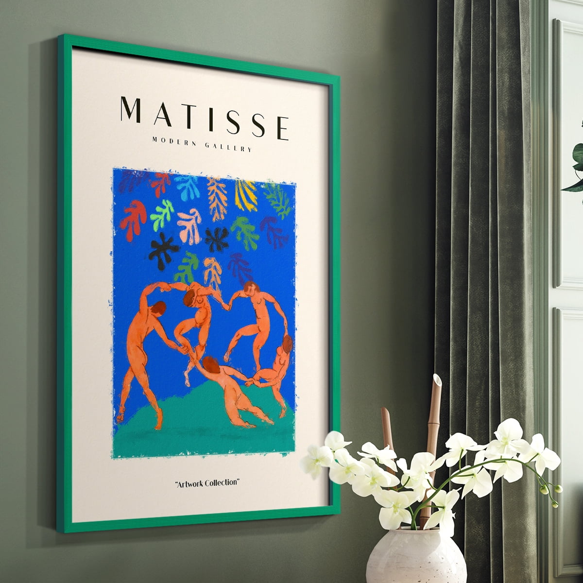 Matisse CX Framed Print in Green Solid Wood 8 x 10 Framed Print
