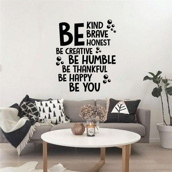 Be Kind Be Brave Be Honest - Life Motivation Quote Bubbles Design Vinyl Wall Art Wall Sticker Wall Decal Decoration For Home Room Kids Room Nursery Room Girls Boys Décor Design Size (10x10 inch)