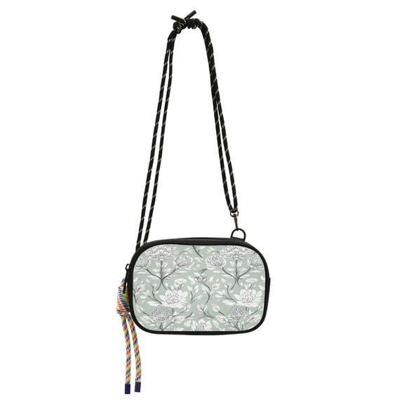 Stylish Crossbody Phone Bag Purse Handbags Adjustable Strap, Compact Design for Essentials Hand-drawn Tulips Pattern