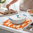 thumbnail image 2 of Orange Halloween Ghosts Dish Drying Mat for Kitchen 1 Pack, Ultra Absorbent Microfiber Dishes Drainer Mats,16x18in(41x46cm), 2 of 6