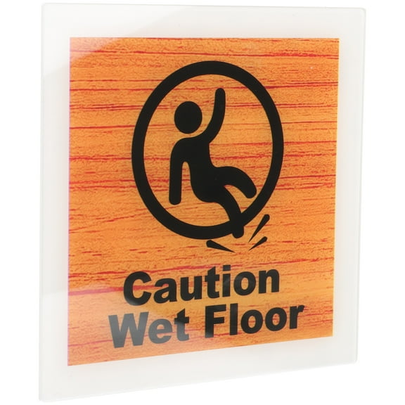 FESTFENDS Caution Wet Floor Sign Acrylic Chocolate For Indicator Indoor Use 1Pack