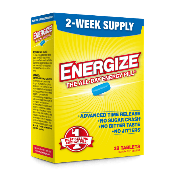 iSatori Energize Caffeine Pills Fast Acting Energy Pill 28 Tablets