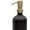 Black w/ Gold, variant on Darware 16oz Glass Pump Bottles (Set of 2, White w/ Black); Soap Dispenser Pump Bottles with Brushed Metal Pump Tops