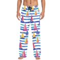 thumbnail image 7 of FORMRS Mens Pajama Pants with Pockets Sleepwear Lounge Bottoms Sizes S-2XL, Blue Hand Drawn Sailboats, 7 of 7