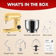 thumbnail image 6 of CEBORY 4 QT 3-in-1 Stand Mixer, 10-Speed Tilt-Head Electric Kitchen Mixer with Dough Hook, Beater, Whisk, and Stainless Steel Bowl for Home Baking, 6 of 7