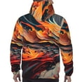 thumbnail image 7 of Daiia Dynamic Fire Bird Art for Men's Fashion Hoodies & Sweatshirts with Kangaroo Pocket Hooded Sweatshirt Breathable & Moisture Wicking-3X-Large, 7 of 7