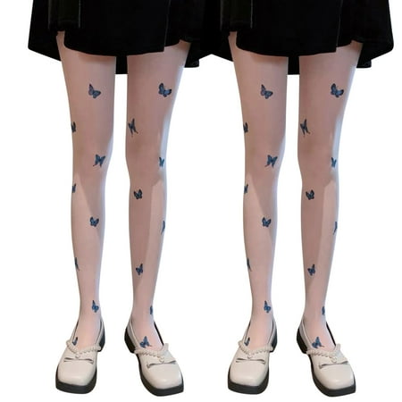 

HSMQHJWE Mens Tights Womens Lined Tights Stocking Tights Women 2Pc Blue-Butterfly Hollow Bottoming Ultra-Thin Print Pantyhose Sexy Stockings Socks Tights Ripped Stockings