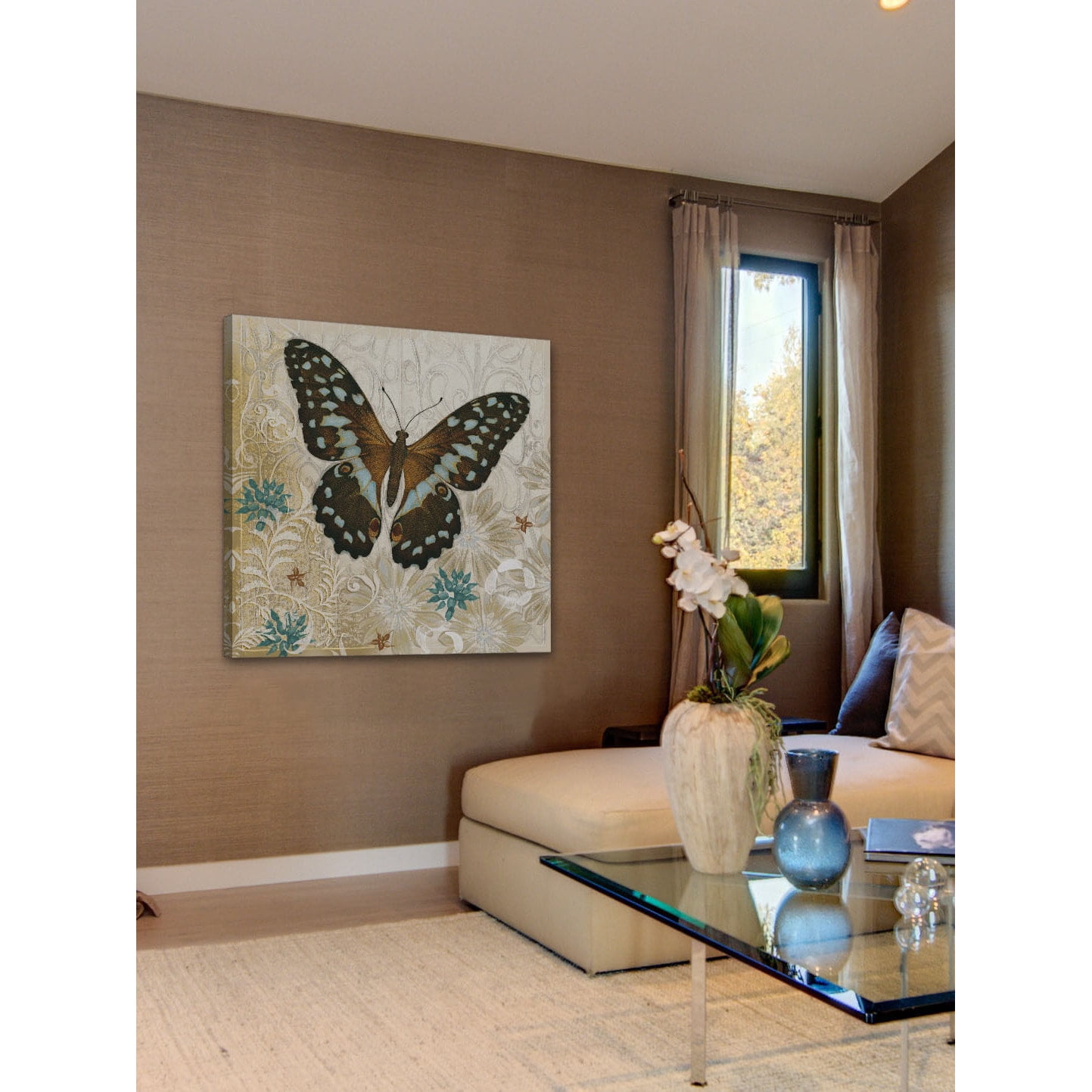 Marmont Hill "Brown Butterfly" Painting Print on Canvas