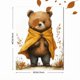 thumbnail image 3 of Qisvanset Framed Canvas Wall Art 12x16 Inch Brave Superhero Bear Woodland Nursery Wall Art, 3 of 5