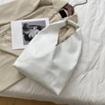 thumbnail image 3 of Bolsa con asa superior de gran capacidad a la moda de mano sólido de cuero portátil para mujer JShteea Para Estrenar, 3 of 9