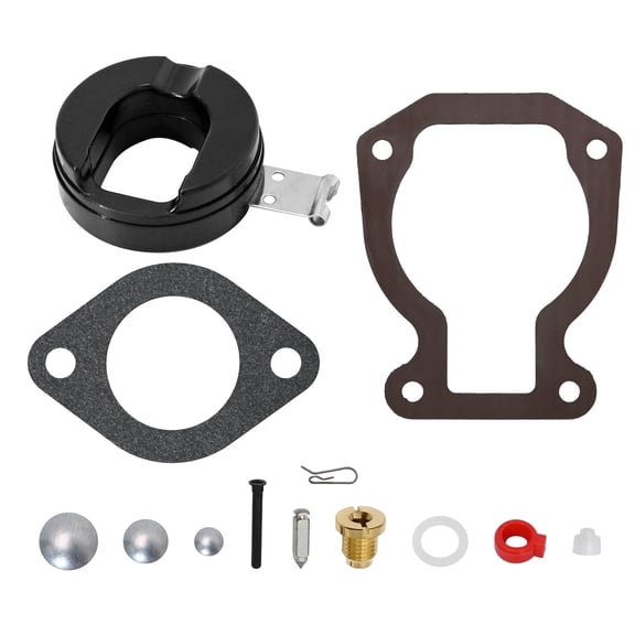 Anxingo Carburetor Repair Kits with Float Replacement for Johnson Evinrude 9.9HP 15HP 1974-1988,Replace 398453