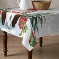 thumbnail image 4 of Grey Gnomes Christmas Table Cloth Waterproof Tablecloths, Xmas Tree Snowflake Winter Gifts Tablecloth Dining Table Cover for Kitchen Party Tabletop Outdoor, Square Tablecloth 54x54 Inch, 4 of 9