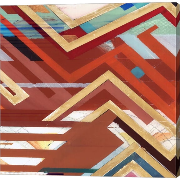 Great Art Now Zig Zag II by Bellissimo Art, Canvas Wall Art, 24W x 24H